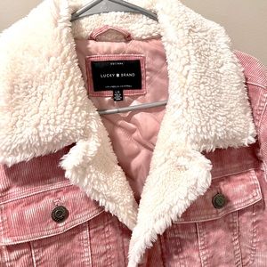 Women’s Lucky Brand Corduroy Jacket: size XL, Pink